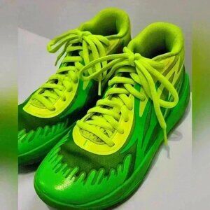 Puma Men's LaMelo Ball Nickelodeon Lace-Up Slime Lime Green Sneakers, size 6
